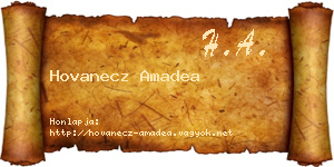 Hovanecz Amadea névjegykártya